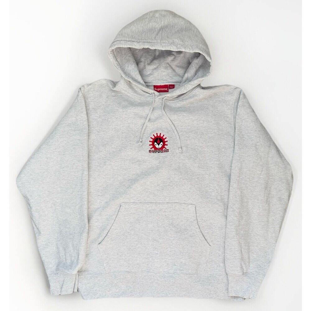 Authentic SUPREME Vampire Alien Hoodie Sweatshirt FW18 Ash Gray Size Medium